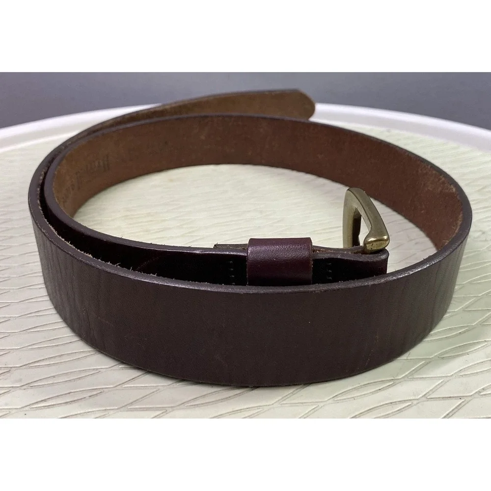 Duluth Trading Men's‎ Everyday 100% Leather Work Belt Brown Size 34 USA